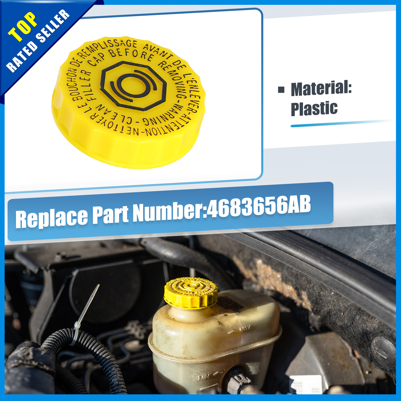 Pack of 1 For Dodge Journey 0919 Car Brake Master Cylinder Cap Cover 4683656AB 723115339123 eBay