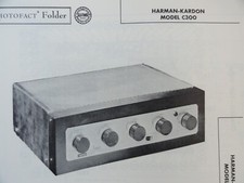 Original Sams Photofact Manual HARMAN-KARDON C300