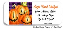 Cute Pumpkin Gang Halloween Return Personalized Return Address Labels