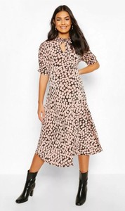 Maternity Midi Spot Print Skater Dress Size Us 8 Uk 12 Great Conditions Boohoo Ebay