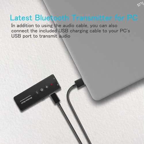 Nadajnik Bluetooth 5.3 3-w-1, przenośny bezprzewodowy akumulatorowy nadajnik-odbiornik - Zdjęcie 2 z 7