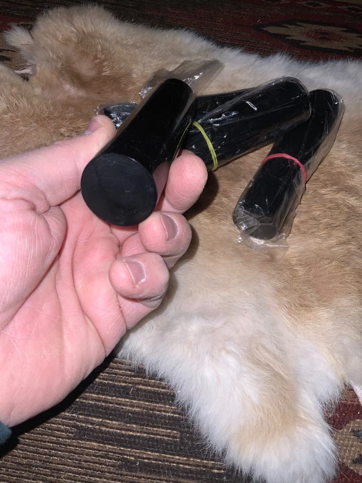 MANGO CUCHILLO CUERNO BÚFALO Varillas Redondas 5” X 1 3/16”, Negro, Cilindros para Fabricar Cuchillos Foto 3 de 4