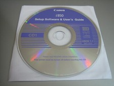 Canon i850 Setup Software  User's Guide CD PC, 2002 - Disc Only 