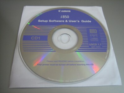 Canon i850 Setup Software & User's Guide CD (PC, 2002) - Disc Only!!