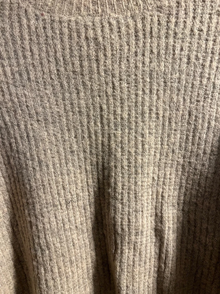 Женский свитер размер большой розовый ребристый длинным рукавом выветренный люмьер бренд - Изображение 3 из 4