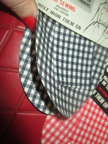 TWO PACKAGES Vintage BLUE GINGHAM & RED GINGHAM Iron-On ELBOW PATCHES - 1960's - Picture 4 of 4