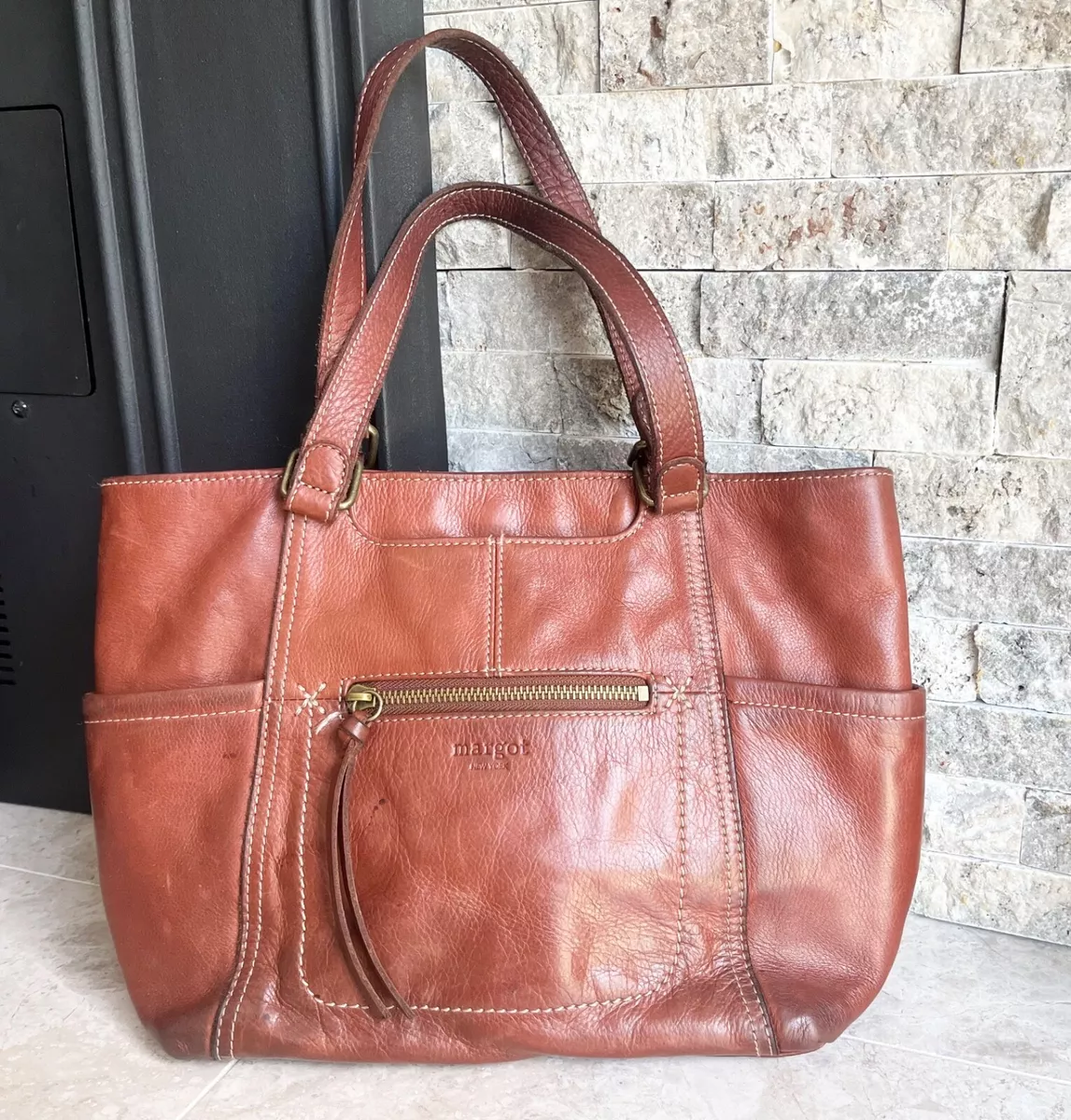 Vintage Hand Tooled Leather Women's Reversible Purse Handbag Brown & Red |  eBay