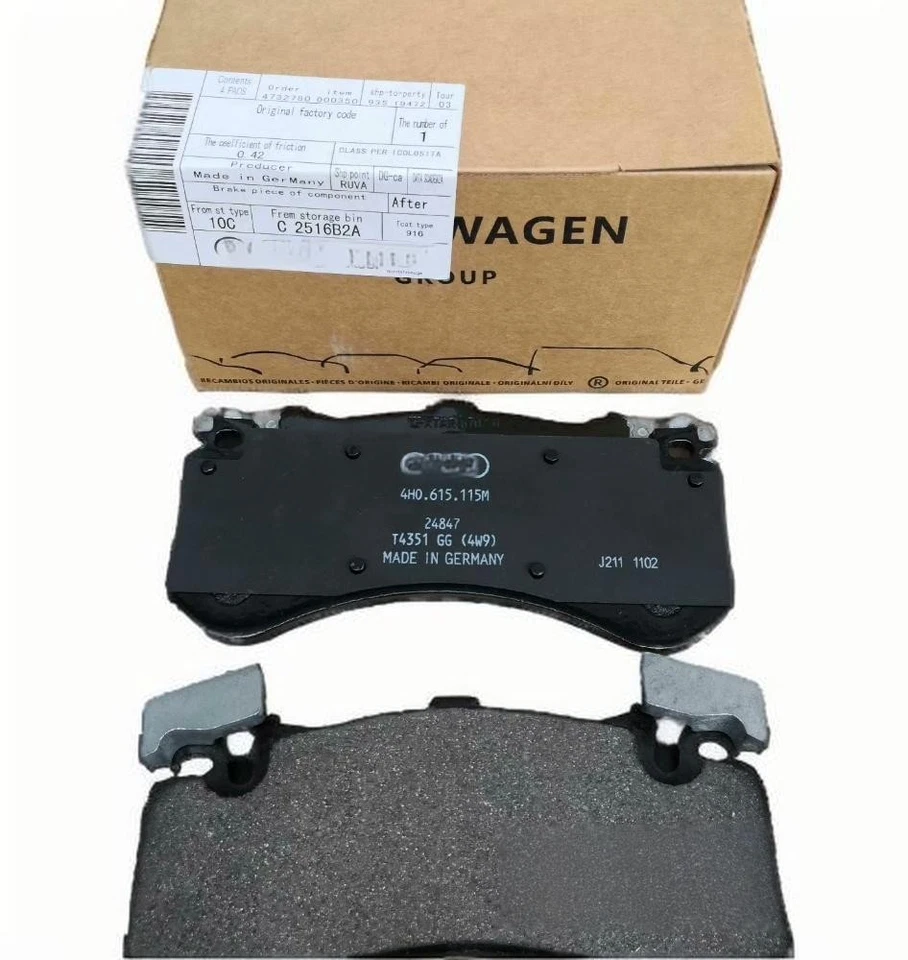 NUEVA Pastilla de freno delantera y trasera con sensor OEM para Audi S6 S7 A8 S8 4.0T 2012-2018 Foto 3 de 4