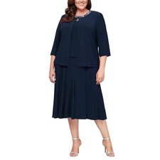 Alex Evenings womens Plus-size Tea Length Jacket With Sequin Beaded Trim Special