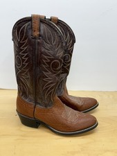 ACME Vintage Cowboy Boots Brown Leather USA Made Size 10 D Western Pointed Toe