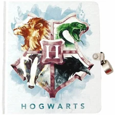 Harry Potter - Hogwarts Crest Locking Diary Notebook - Paperhouse Productions