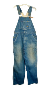 Vintage men's OSHKOSH B'GOSH overalls blue denim jeans distressed work