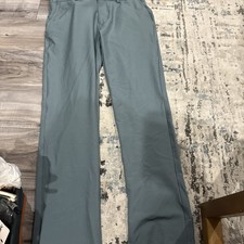 Greg Norman Men  s Microfiber Elastic Belt Performance Pants, Blue, 30x30