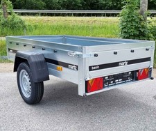 Autoanhänger PKW Hänger 750kg 201x106cm mit Kippdeichsel Garage Tieflader
