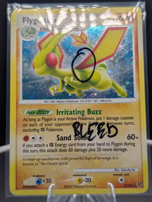 Flygon 5/132 Cosmo Holo Bleed Rare ~Swirl~ English Pokemon Secret Wonders LP-MP