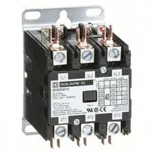 NEW SQUARE D DEFINITE PURPOSE MAGNETIC CONTACTOR 3 POLES 24V AC, 40 A