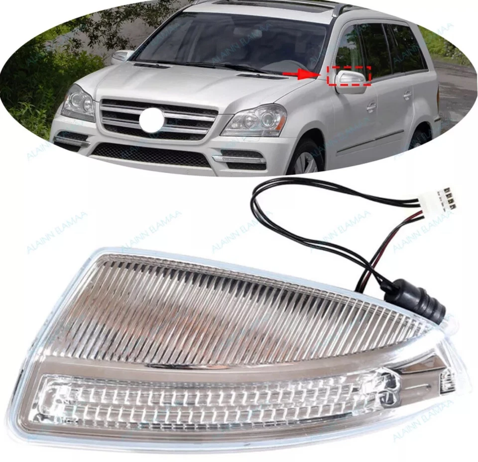 Luz de señal de giro del espejo retrovisor lateral izquierdo para Mercedes Benz W164 ML350 ML550 GL450 Foto 4 de 4
