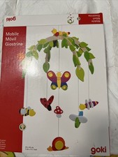 Goki Wooden Colorful Child/baby Bug/butterfly Mobile Made In Germany