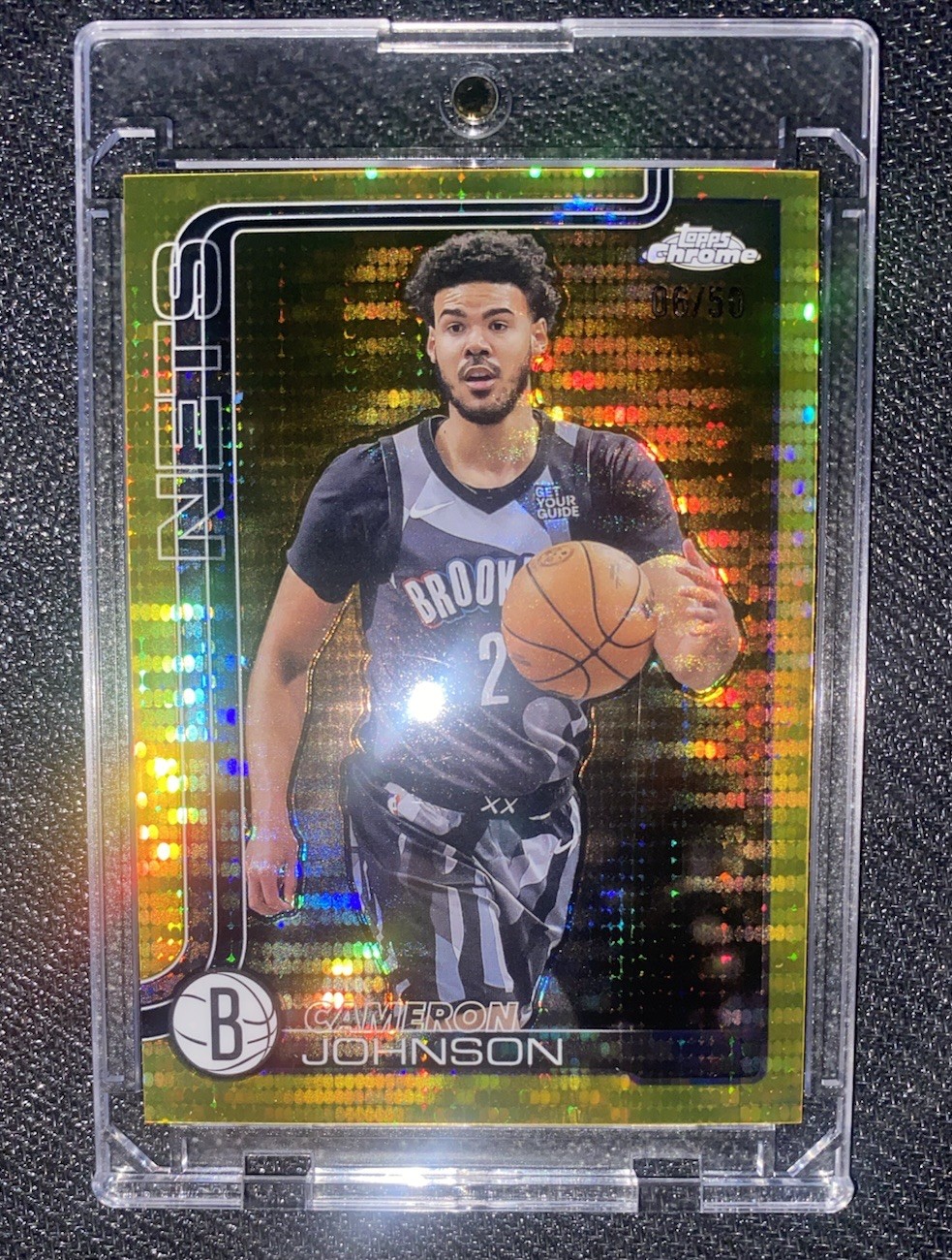 Topps 2025-26 Chrome Gold pulsar Refractor /50 Cameron Johnson