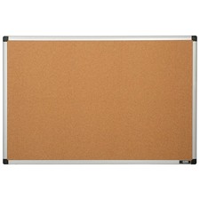 Global Industrial Cork Bulletin Board w/Aluminum Frame 36 x 24