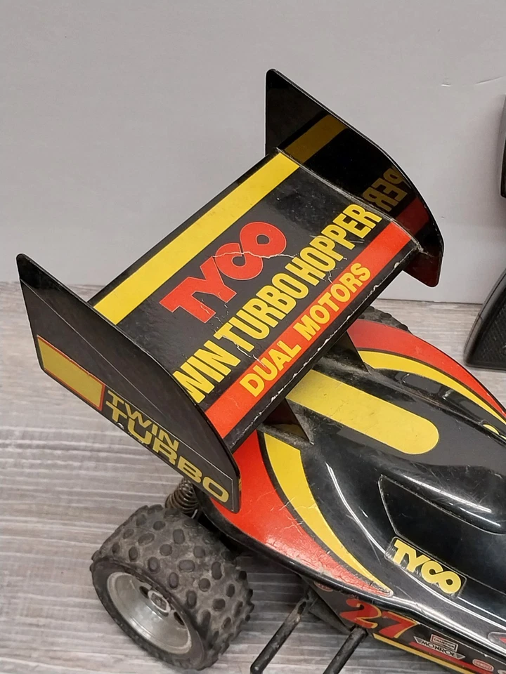 Tyco Twin Turbo Aero Hopper R/C Car Buggy W/ Remote 1988 Vintage Works Rare - Image 2 of 4
