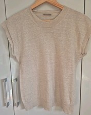 Margaret Howell Mainline Beige Linen/Merino Sweater Vest. Size 8. Minimalist.