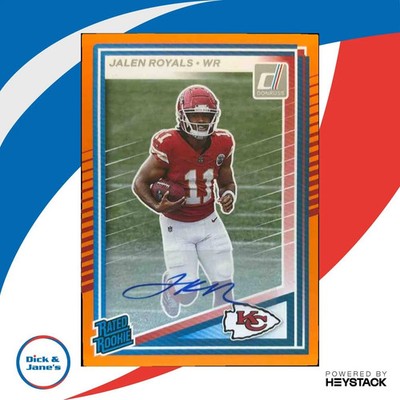 2025 Panini Donruss Jalen Royals Rated Rookie Auto Orange #321 RC 