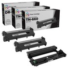 LD  3pk Comp Black Cartridge & Drum for Brother Toner TN660 DR630 TN-660 DR-630