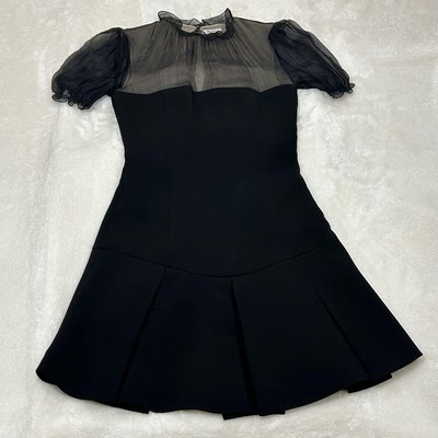 ms godet mini dress Ms. Godet Mini Dress L / Black