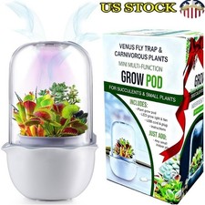 LED Grow Light Terrarium Succulents Carnivorous Plants W/ Adjustable Timer Fan
