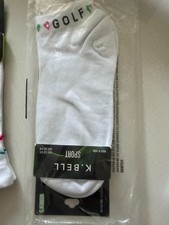 K. Bell Sport White Ankle Socks Golf Ladies 9-11 New - 12.99