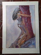 MANARA - Sérigraphie LE DECLIC EROTIQUE - N+S 1995