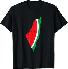 Free Palestine Support Gaza Watermelon Flag T-Shirt