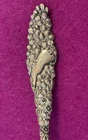 Rare Pattern!  Wallace Forget-Me-Not 1893 Gold Washed Sterling Demitasse Spoon