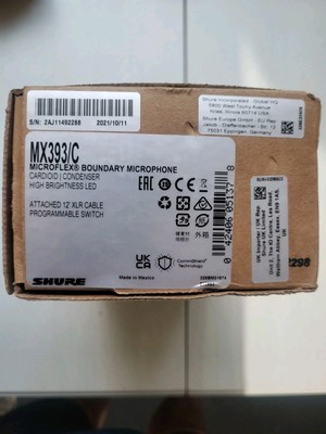 Shure MX393/C Microflex Boundary Microphone Cardioid 