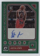 2023-24 Panini Donruss Optic Signature Series Green Prizm Justin Lewis Auto 0r2b