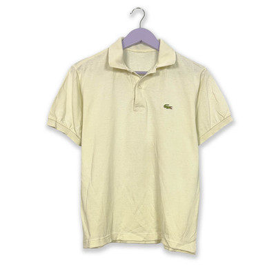 Lacoste Poloshirt hellgelb unifarben Kurzarm - Größe M Herren