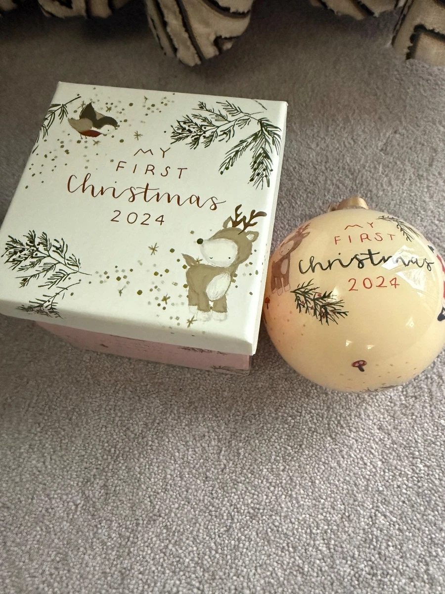 Boite De 4 Boules De Noël En Verre Rose 10x10x10 Cm