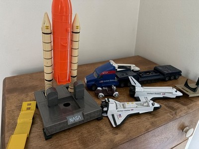 vintage space shuttle toys with rocket booster
