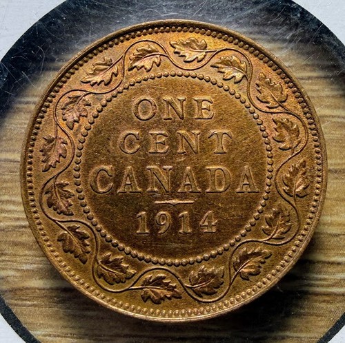 1914 Canada Large Cent - Actual Coin Shown - Free Shipping & Tracking INF45