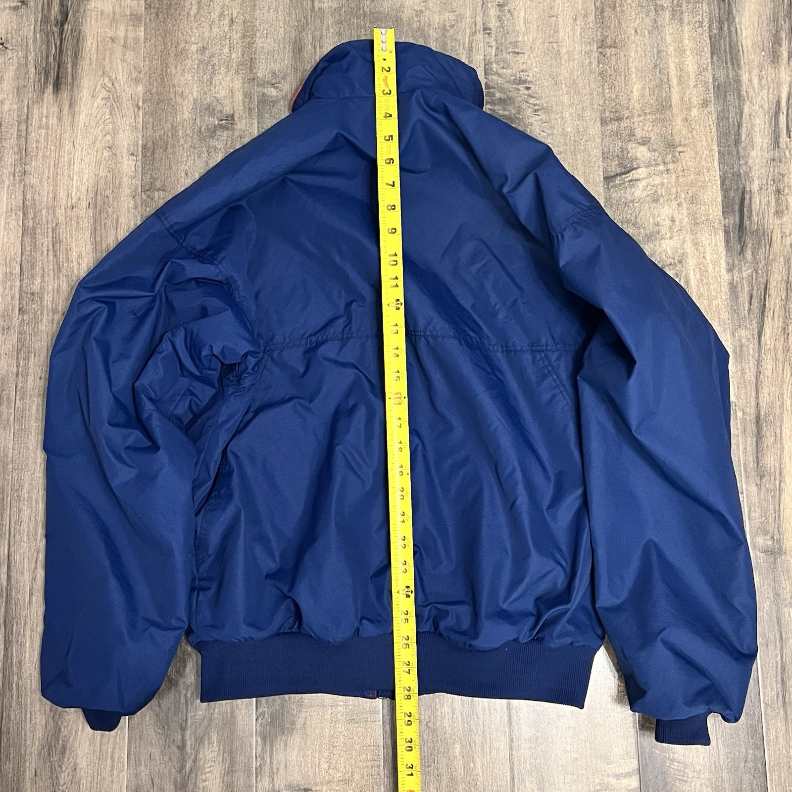 Patagonia Baggies Jacket Made In USA Mens Size Medium Blue Fleece Lined image 4