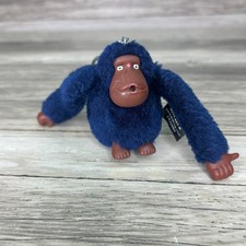 Kipling Keychain Franny Plush Navy Blue Monkey Thumb Fob Bag Backpack