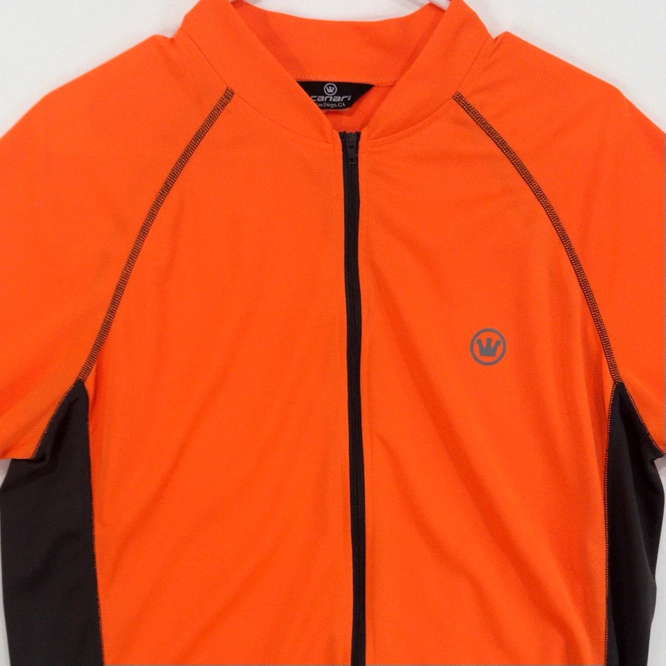 Chaqueta de ciclismo Canari San Diego para hombre L naranja cremallera completa Foto 3 de 4