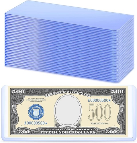 6.9 x 2.95 Inch PVC Bill Currency Holders - Extra Protection for Collectibles - Picture 3 of 8