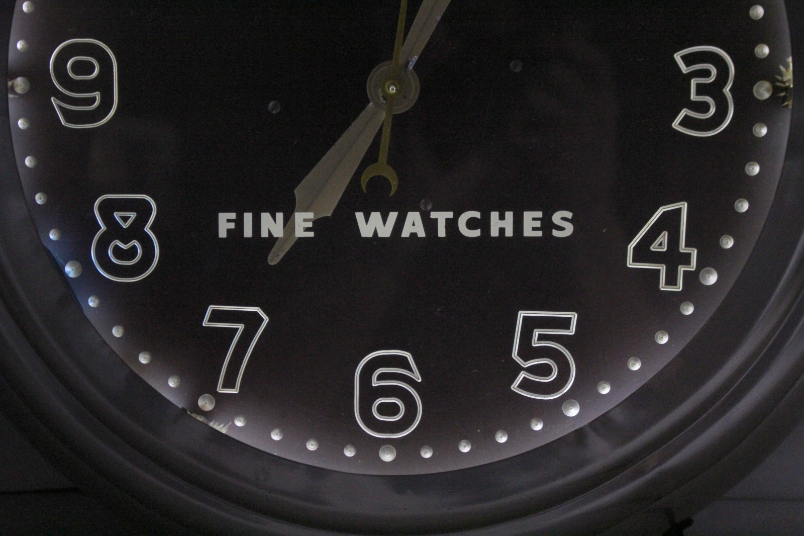 💥vintage HAMILTON Fine Watches NEON WALL CLOCK Lackner Ohio RUNNING 18"💥