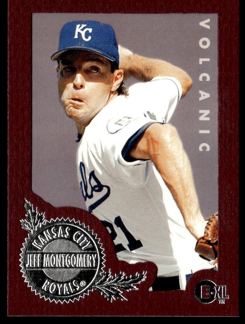1996 Fleer E-XL Volcanic Jeff Montgomery Kansas City Royals #68