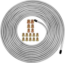 316 Stainless Steel Brake Line Kit - 25 Feet Heavy-duty Rust-proof Brake Tub