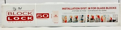 Block Lock Original Montagesystem für Glasbausteine 50 Stück Made in Sweden