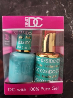 DND DC Gel Color Gel Nail Polish Shiny Lucky Jade 035 Gold Morning 910 0.5 fl oz