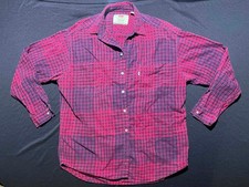 Vintage 1990s Levi's Red Plaid Checkered Flannel Button Shirt Mens Large